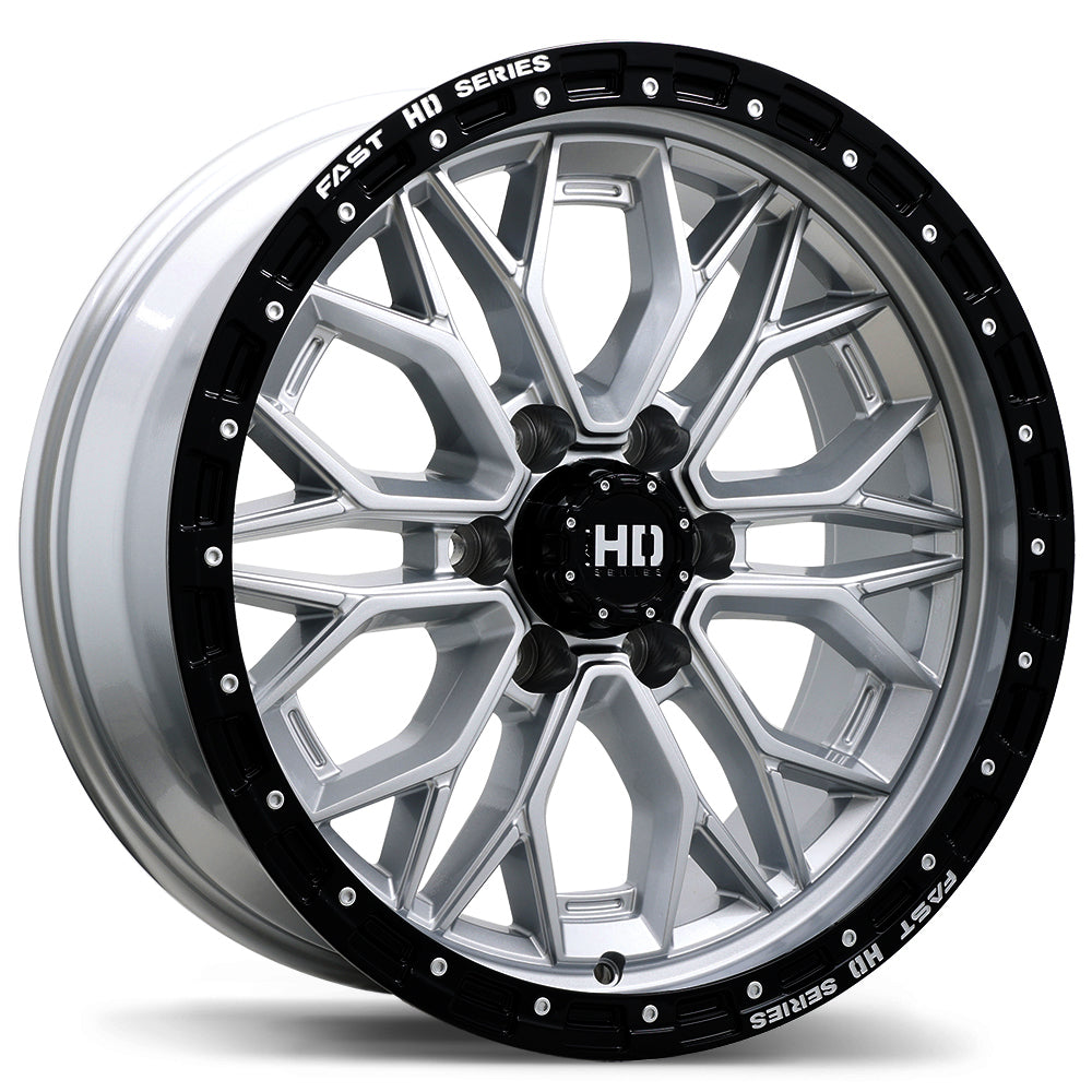 Fast HD Muramasa Gloss Silver with Black Lip 20x9.0 +0 6x139.7 106.1