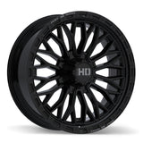 Fast HD Muramasa Gloss Black with Grey Milling 24x9.5 +35 8x165.1 121.1