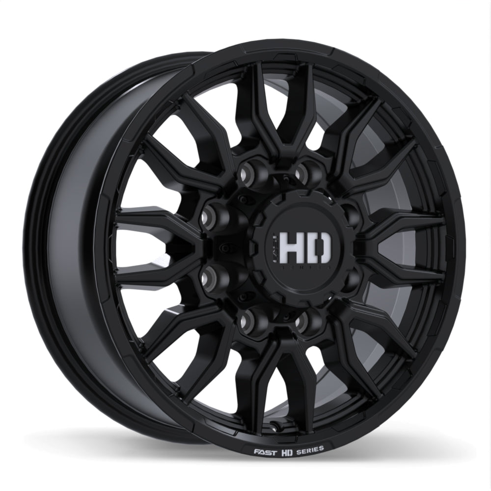 Fast HD Grit Satin Black with Milling 18x8.5 +57 8x165.1 121.1