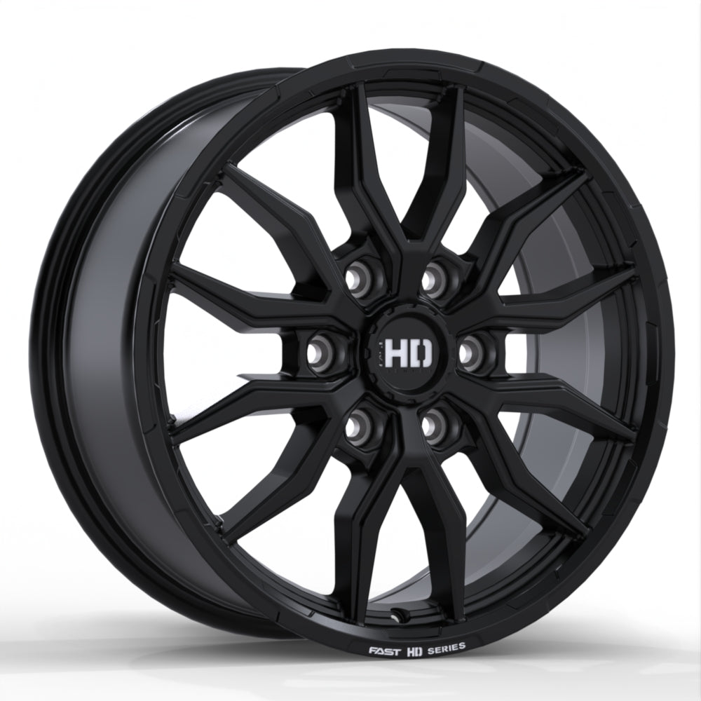 Fast HD Grit Satin Black with Milling 18x8.5 +44 6x135 87.1
