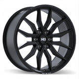 Fast HD Grit Satin Black with Milling 22x9.5 +20 6x139.7 78