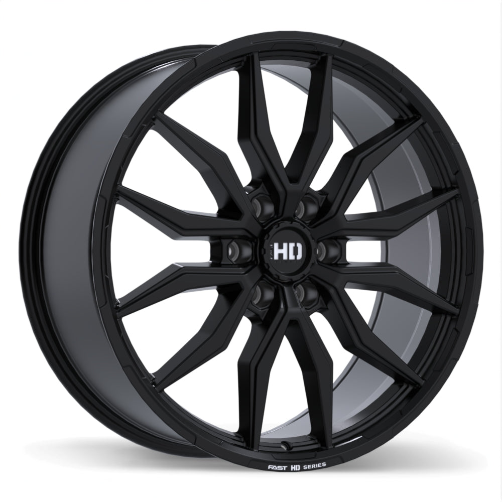 Fast HD Grit Satin Black with Milling 22x9.5 +44 6x135 87.1