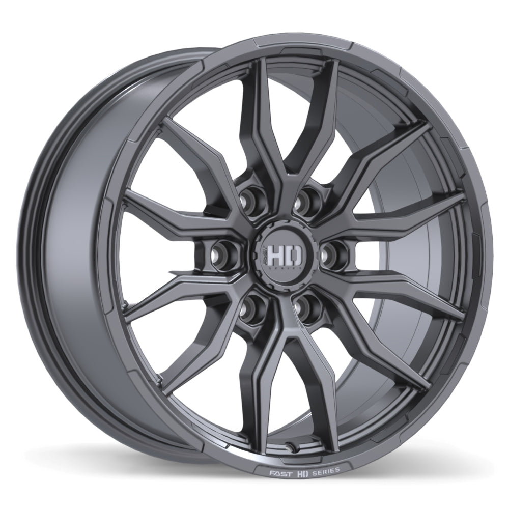 Fast HD Grit Satin Gunmetal with Milling 18x8.5 +20 6x139.7 78