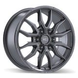 Fast HD Grit Satin Gunmetal with Milling 18x8.5 +44 6x135 87.1