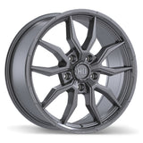 Fast HD Grit Satin Gunmetal with Milling 20x9.0 +45 5x127 71.5