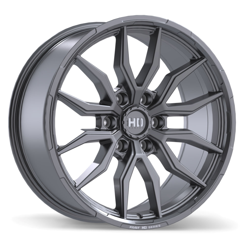Fast HD Grit Satin Gunmetal with Milling 20x9.0 +20 6x139.7 78