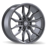 Fast HD Grit Satin Gunmetal with Milling 20x9.0 +20 6x139.7 78