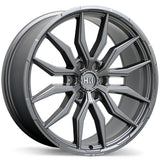 Fast HD Grit Satin Gunmetal with Milling 22x9.5 +44 6x135 87.1