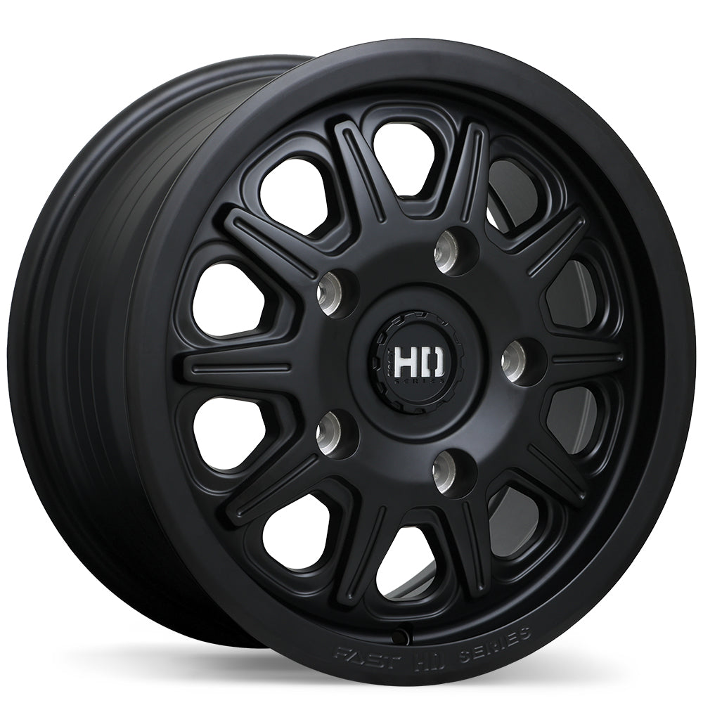 Fast HD Fury Satin Black 16x7.5 +60 5x160 65.1