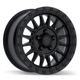 Fast HD Surge Satin Black with Gloss Black Lip 17x8.5 +24 5x127 71.5