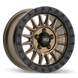 Fast HD Surge Satin Bronze with Gloss Black Lip 17x8.5 +24 5x127 71.5