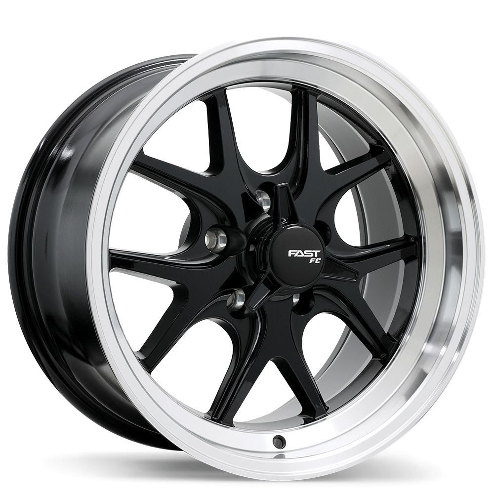 Fast Wheels FC04V Gloss Black with Machined Lip 18x9.0 +10 5x114.3 72.6