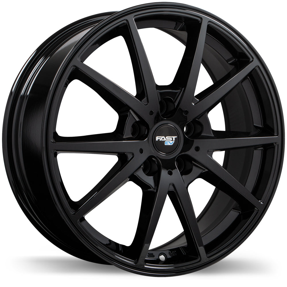 Fast Wheels EV02 Gloss Black 17x6.5 +38 5x114.3 66.1