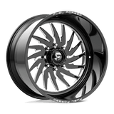 Fuel Forged FF110 Gloss Black Milled 22x14 -72 6X139.7 77.8