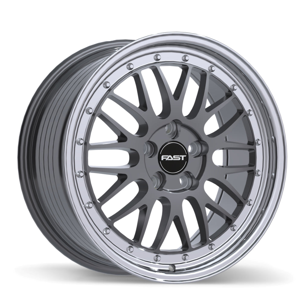 Fast Wheels FR01 Gloss Gunmetal with Machined Lip 18x8.5 +45 5x105 72.6
