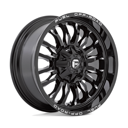 Fuel D795 ARC Gloss Black Milled 22x10 -18 8X165.1 125.2