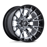 Fuel FC402 CATALYST Chrome W/ Gloss Black Lip 20x10 -18 8X180 124.2