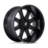 Fuel DARKSTAR Gloss Black Milled 24x12 -44 5X114.3/5x120 78.1