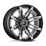 Fuel FC401 BRAWL Chrome W/ Gloss Black Lip 22x12 -44 8X165.1 125.1
