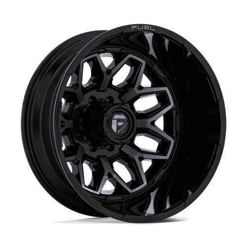 Fuel D875 FLUX DUALLY Gloss Black Brush-Fc Gray Tint 22x8.25 -240 8X165.1 121.6