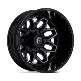 Fuel D875 FLUX DUALLY Gloss Black Brush-Fc Gray Tint 20x8.25 -246 8X165.1 117