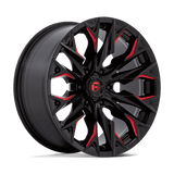 Fuel D823 FLAME Gloss Black Milled W/ Candy Red 20x9 +1 6X135 87.1