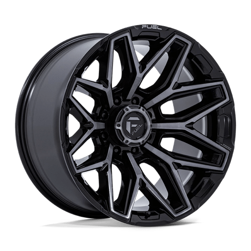Fuel FLUX Gloss Black Brush Fc Gray Ddt 22x12 -44 8X180 124.2