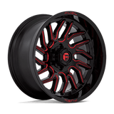 Fuel D808 HURRICANE Gloss Black Milled Red Tint 20x10 -18 6X139.7 106.1