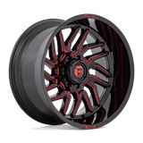 Fuel D808 HURRICANE Gloss Black Milled Red Tint 24x12 -44 5X150 110.2