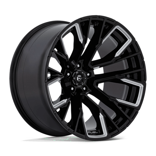 Fuel D849 REBAR Gloss Black Milled 22x12 -44 5X127 71.5