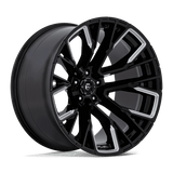 Fuel D849 REBAR Gloss Black Milled 22x12 -44 5X127 71.5