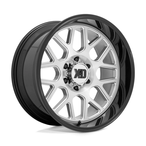 XD XD849 GRENADE II Brushed Milled W/ Gloss Black Lip 24x12 -44 8X170 125.5