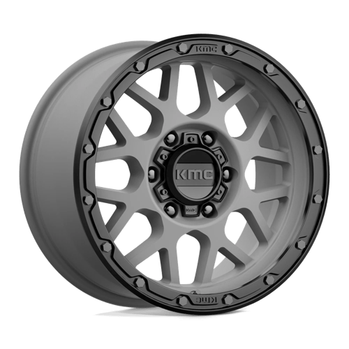 KMC KM535 GRENADE OFF-ROAD Matte Gray W/ Matte Black Lip 17x9 +18 6X114.3 66.1