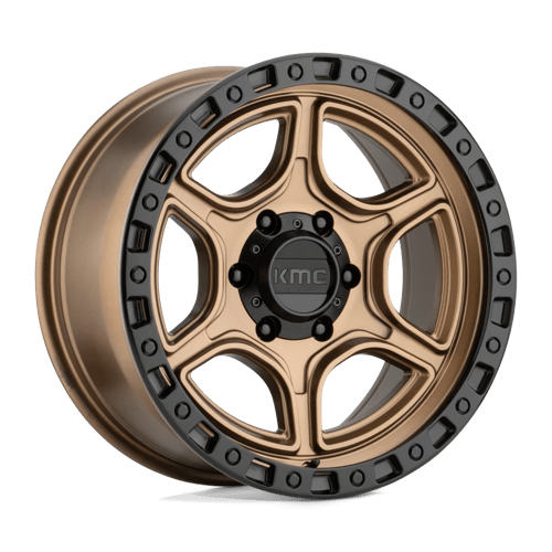 KMC KM539 PORTAL Satin Bronze W/ Satin Black Lip 18x8.5 +18 6X135 87.1