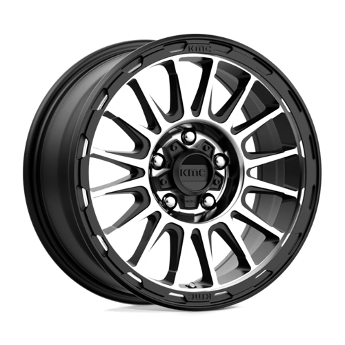KMC KM542 IMPACT Satin Black Machined 16x7 +30 5X110 72.56