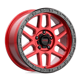 KMC KM544 MESA Candy Red W/ Black Lip 17x9 +18 5X127 71.5