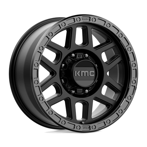 KMC KM544 MESA Satin Black W/ Gloss Black Lip 18x9 +18 8X180 124.2