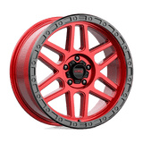 KMC KM544 MESA Candy Red W/ Black Lip 20x9 +25 5X150 110.5