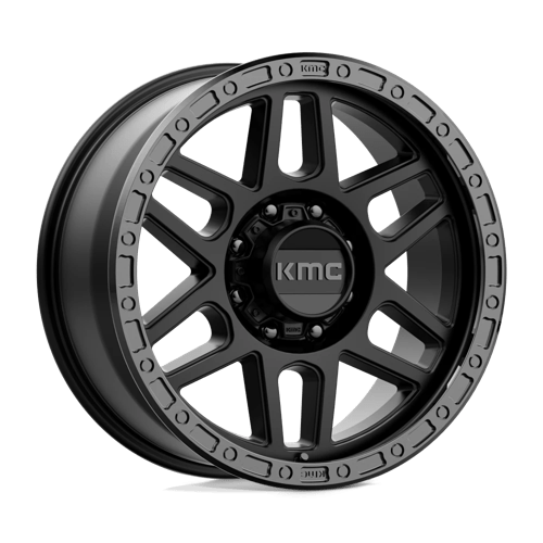 KMC KM544 MESA Satin Black W/ Gloss Black Lip 20x9 +18 8X170 125.5