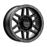 KMC KM544 MESA Satin Black W/ Gloss Black Lip 20x9 +18 8X170 125.5