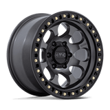 KMC KM550 RIOT SBL Anthracite W/ Satin Black Lip 17x9 -12 6X135 87.1