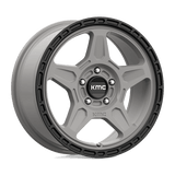 KMC KM721 ALPINE Satin Gray W/ Black Lip 17x8 +38 5X114.3 72.6