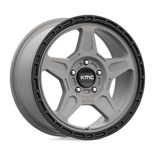 KMC KM721 ALPINE Satin Gray W/ Black Lip 17x8 +38 5X120 74.1