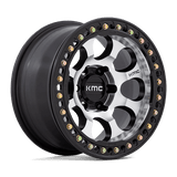 KMC KM237 RIOT BEADLOCK Machined Face Satin Black Windows & Ring 17x8.5 +0 6X135 87.1