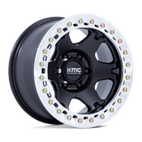 KMC KM238 VI BEADLOCK Satin Black W/ Machined Ring 17x9 -38 5X127 71.5