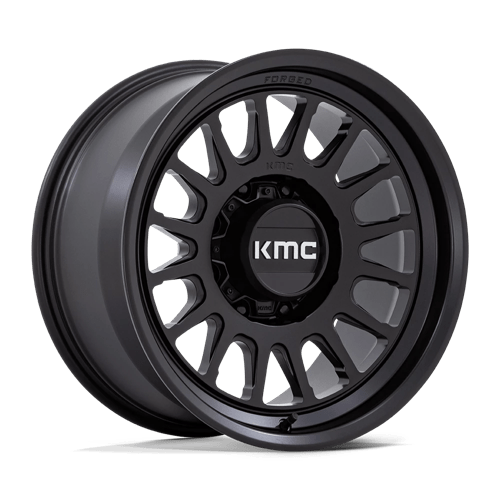 KMC KM452 IMPACT FORGED MONOBLOCK Satin Black 18x9 -12 8X180 124.2