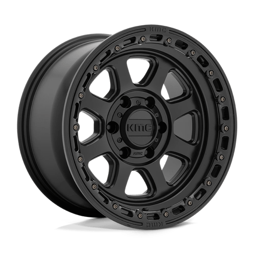 KMC KM548 CHASE Satin Black W/ Gloss Black Lip 20x9 +18 8X180 124.2