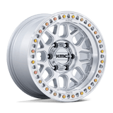 KMC KM549 GRS Gloss Silver W/ Machined Face 17x9 +18 5X127 71.5