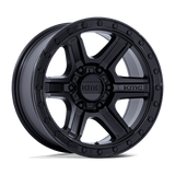 KMC KM551 OUTRUN Matte Black W/ Gloss Black Lip 17x8.5 -10 5X127 71.5