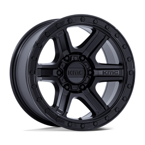 KMC KM551 OUTRUN Matte Black W/ Gloss Black Lip 18x9 +18 6X139.7 106.1